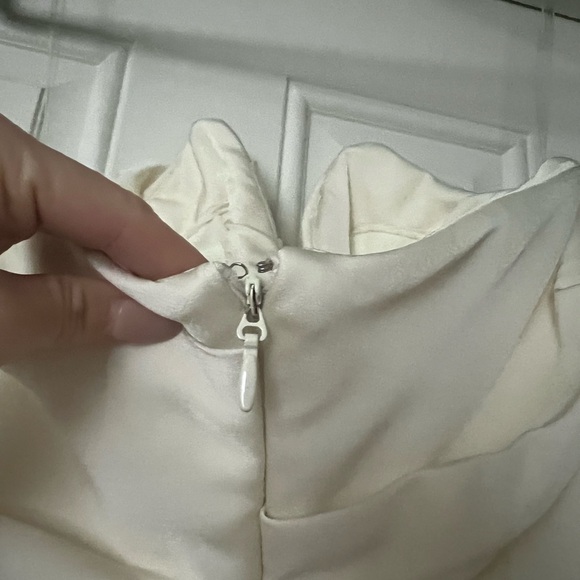 House of CB Emanuela Ivory Draped Ruched Mini Dress - Picture 7 of 13